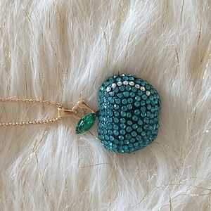 Betsey Johnson Sparkle Apple Necklace